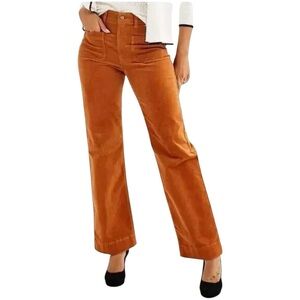 Draper James RSVP Women’s Burnt Orange Wide Leg Corduroy Pants  Sz 4